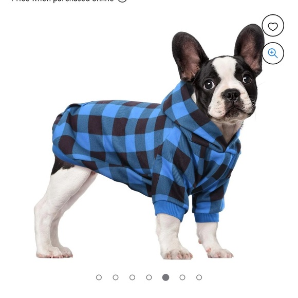 Dog Hoodie Dog Sweaters with Hat, Classic Plaid Dog Warm Jacket Pet Size S - Picture 1 of 6